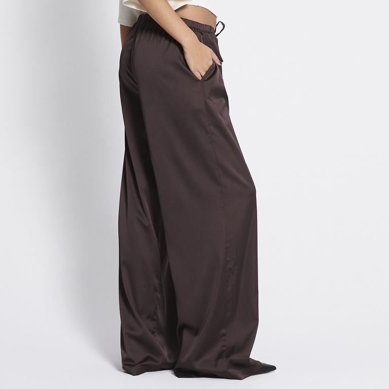 Satin pants "Ashley" Brown